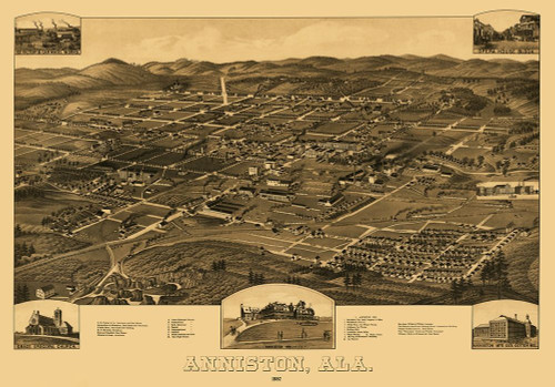 Anniston Alabama - Beck 1887 Poster Print by Beck Beck # ALAN0001