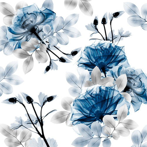 Indigo Bouquets 1 Poster Print by Albert Koetsier # AK8SQ424A