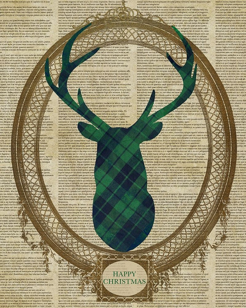 Holiday Tartan Deer II Poster Print by SD Graphics Studio SD Graphics Studio # 8768AC