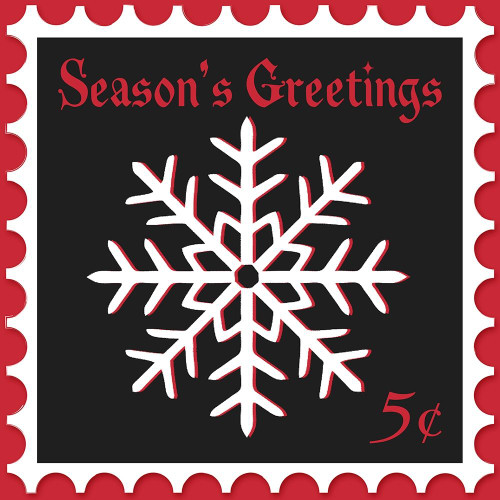 Festive Holiday Stamp I Poster Print by SD Graphics Studio SD Graphics Studio # 8798AA