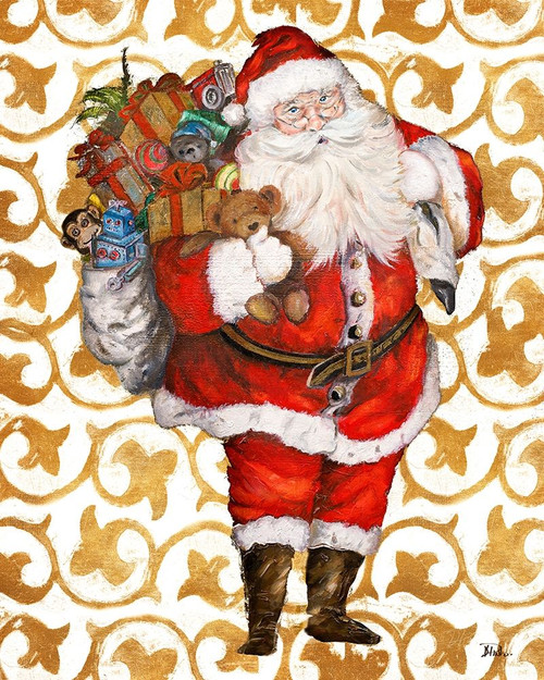 Golden Santa Poster Print by Patricia Pinto # 8675JB