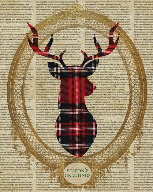 Holiday Tartan Deer I Poster Print by SD Graphics Studio SD Graphics Studio # 8768AB