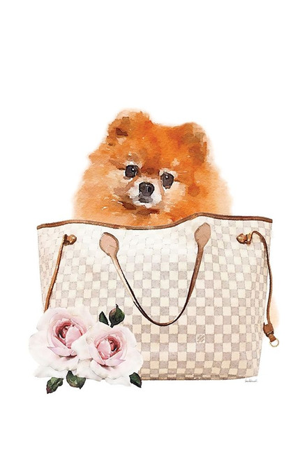 Fashion Bag with Pomeranion Poster Print by Amanda Greenwood Amanda Greenwood # AGD117286