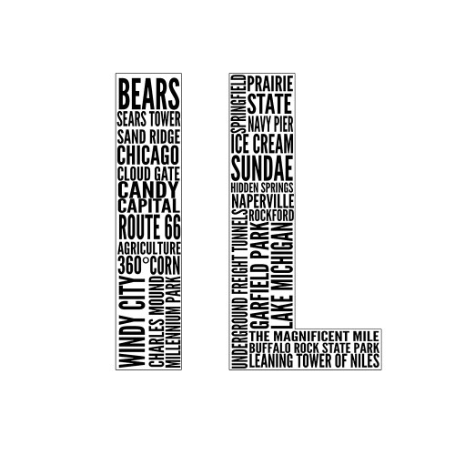 IL Type Poster Print by SD Graphics Studio SD Graphics Studio # 9421LQ