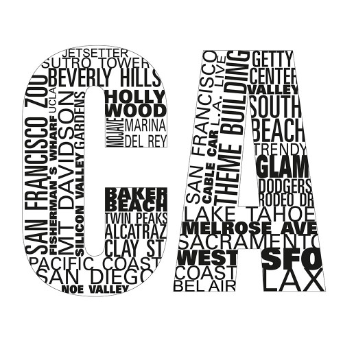 CA Type I Poster Print by SD Graphics Studio SD Graphics Studio # 9421L