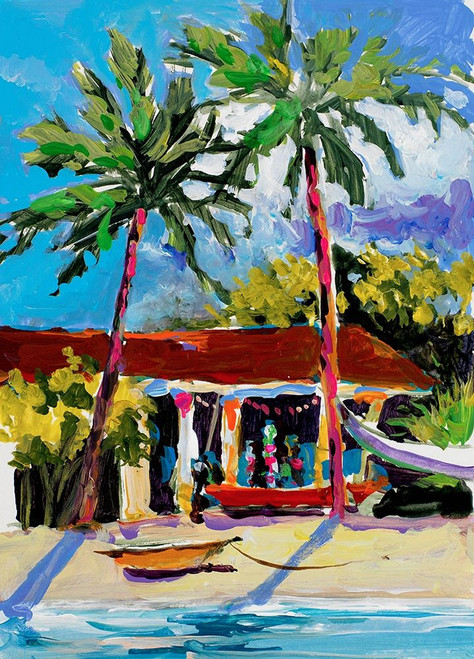Caribbean Shore Poster Print by Jane Slivka # 9268N