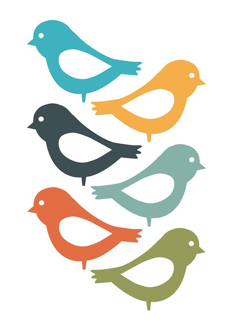Playful Birds Poster Print by Ayse Ayse # A661D