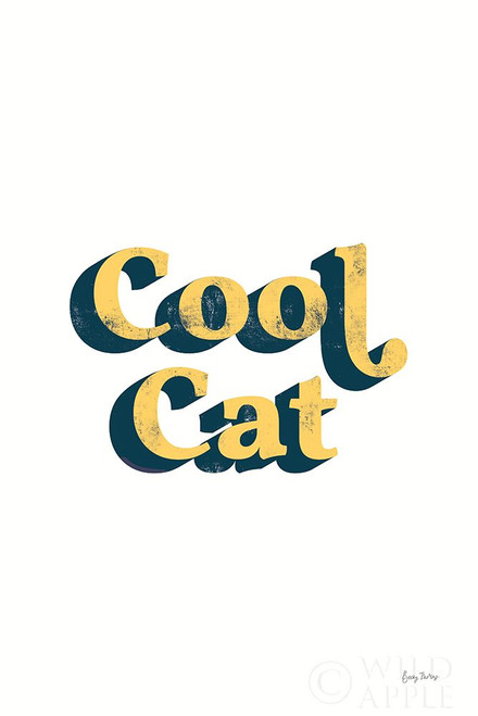 Rainbow Cool Cat Bold Poster Print by Becky Thorns # 65213