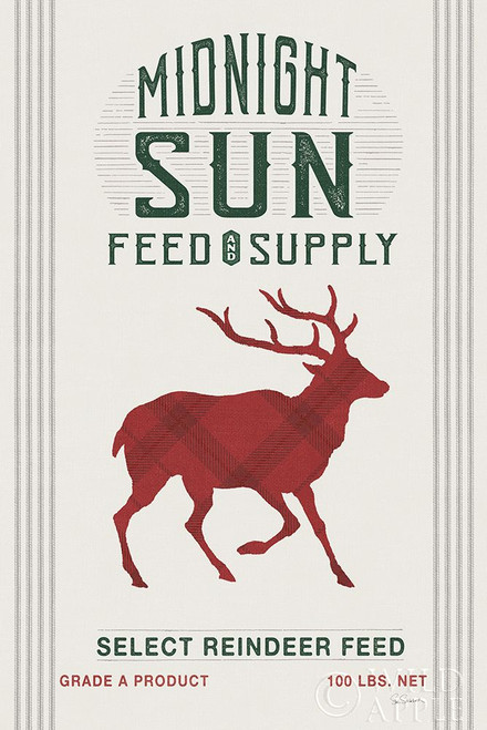 Midnight Sun Reindeer Feed v2 Poster Print by Sue Schlabach # 65048