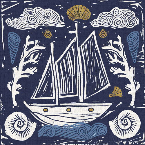 Primitive Sea V Dark Poster Print by Daphne Brissonnet # 63866