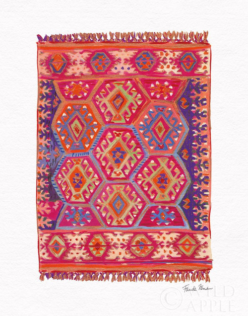 Moroccan Rug II Poster Print by Farida Zaman # 64030