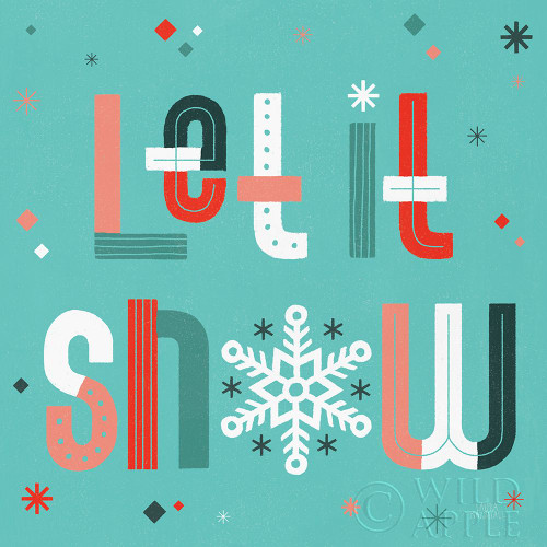 Retro Holiday VI Light Teal Poster Print by Laura Marshall # 65875