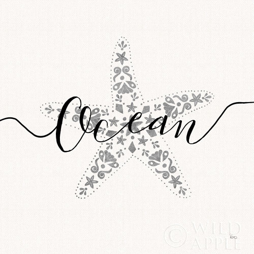 Sea Charms I Silver Poster Print by Veronique Charron # 63493