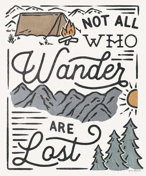 Adventurous V Wander Poster Print by Laura Marshall # 62637