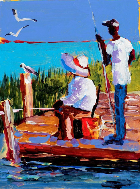 Fishing III Poster Print by Jane Slivka # 6251B