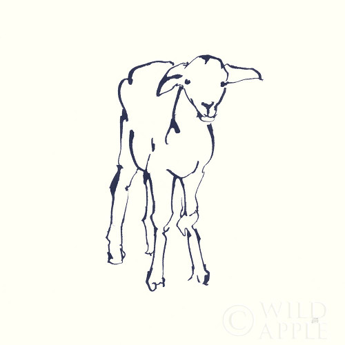 Line Lamb Navy Poster Print by Chris Paschke # 62296