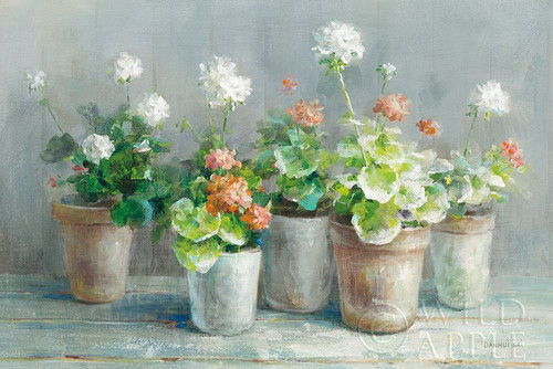Farmhouse Geraniums Crop Poster Print by Danhui Nai # 62234
