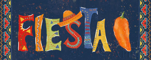 Tex Mex Fiesta VII Dark Poster Print by Veronique Charron # 61928