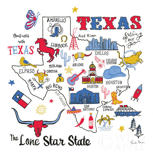 Texas Poster Print by Farida Zaman # 61530