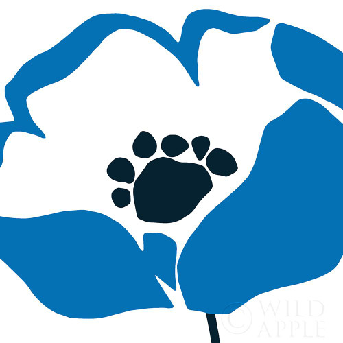 Pop Art Floral II BLue Poster Print by Wild Apple Portfolio Wild Apple Portfolio # 61451