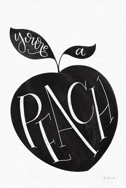 You are a Peach BW Poster Print by Becky Thorns # 61431