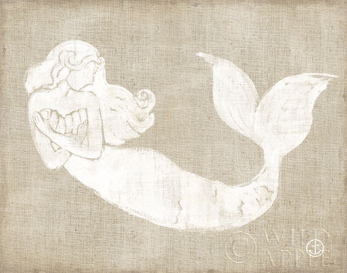 On the Waves II Burlap Poster Print by Sue Schlabach # 61126