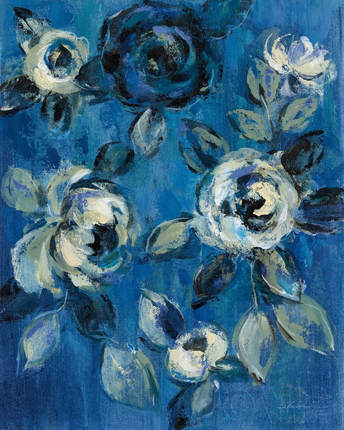 Loose Flowers on Blue I Poster Print by Silvia Vassileva # 61068