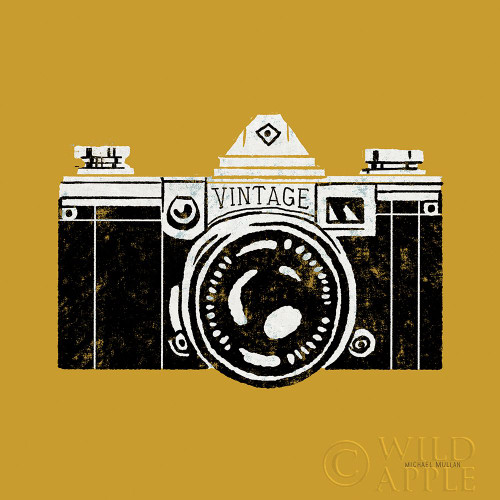 Vintage Camera Yellow Poster Print by Michael Mullan # 60983