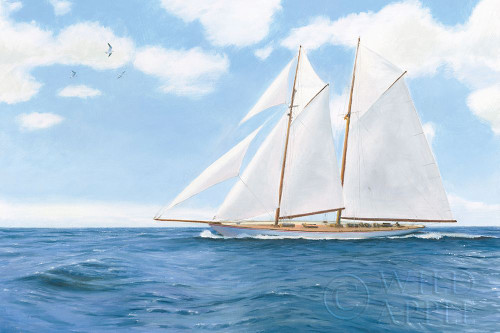 Majestic Sailboat White Sails Poster Print by James Wiens # 61168