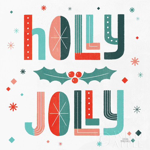 Retro Holiday V Poster Print by Laura Marshall # 60430