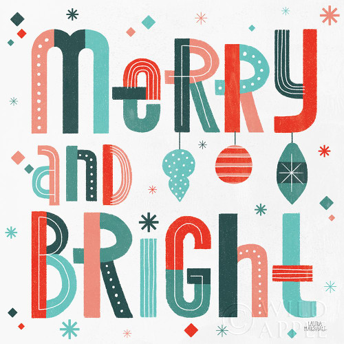 Retro Holiday IV Poster Print by Laura Marshall # 60429