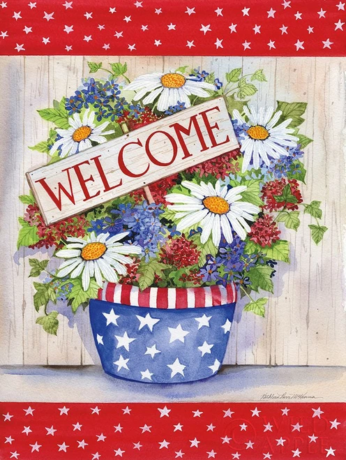 Patriotic Welcome Poster Print by Kathleen Parr McKenna # 59776