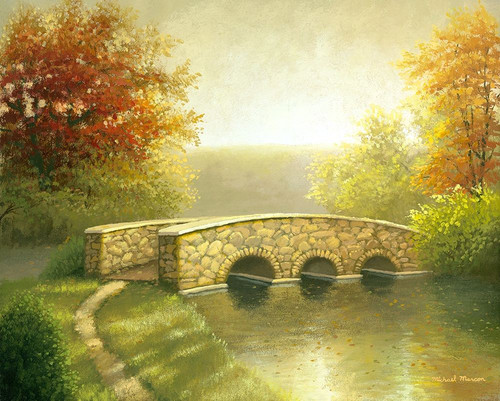 Autumn Bridge I Poster Print by Michael Marcon # 5833A
