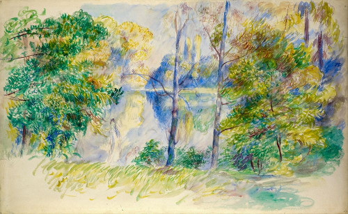 View of a Park Poster Print by Pierre-Auguste Renoir # 57419