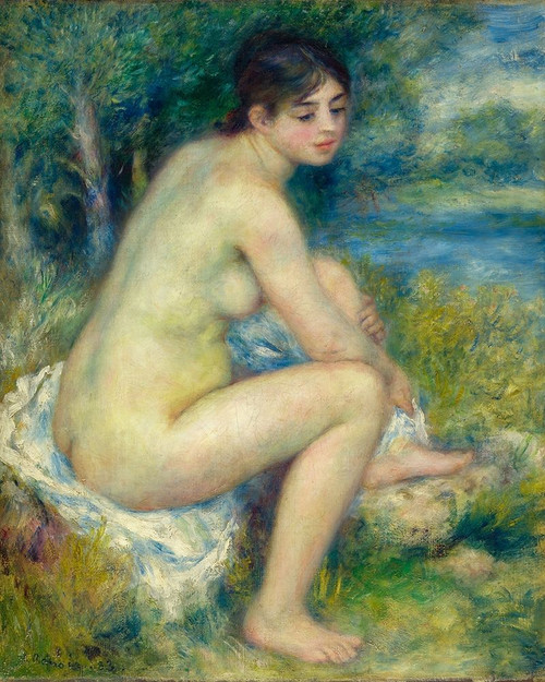 Nude Woman in a landscape 1883 Poster Print by Pierre-Auguste Renoir # 57323