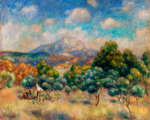 Mount of Sainte Victoire 1889 Poster Print by Pierre-Auguste Renoir # 57271