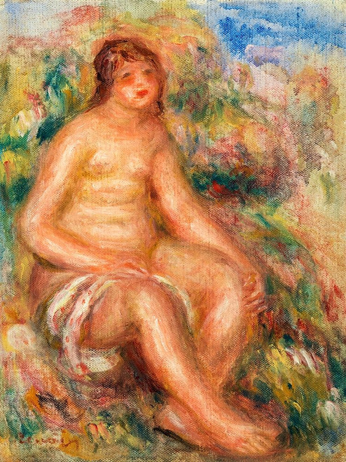Bather 1918 Poster Print by Pierre-Auguste Renoir # 57274