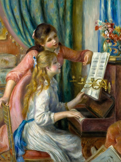 Two Young Girls at the Piano Poster Print by Pierre-Auguste Renoir # 57339