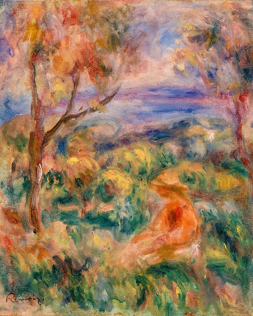 Seated Woman with Sea in the Distance 1917 Poster Print by Pierre-Auguste Renoir # 57259