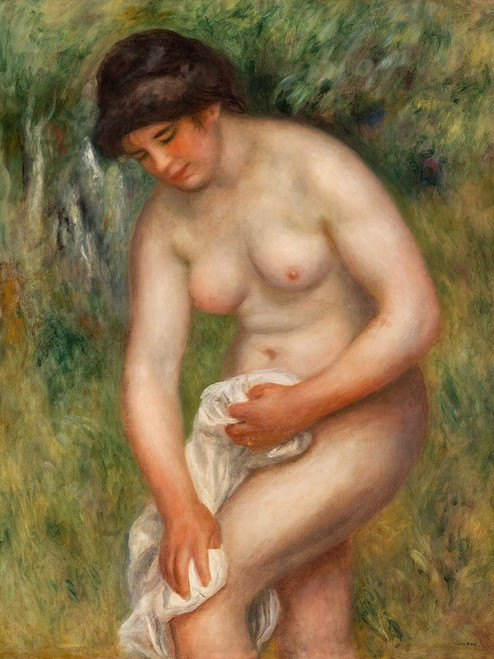 Bather Drying Herself Poster Print by Pierre-Auguste Renoir # 57230