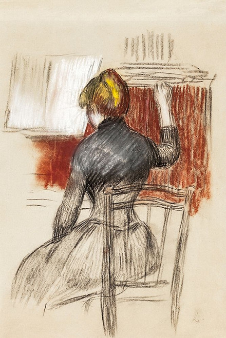 Woman at a Piano Poster Print by Pierre-Auguste Renoir # 57175