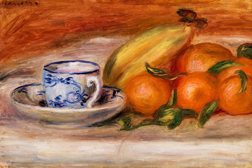 Oranges, Bananas, and Teacup 1908 Poster Print by Pierre-Auguste Renoir # 57153