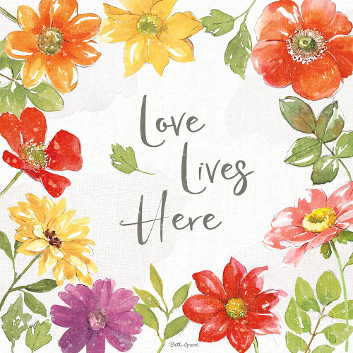 Farmhouse Floral III Poster Print by Beth Grove # 56721