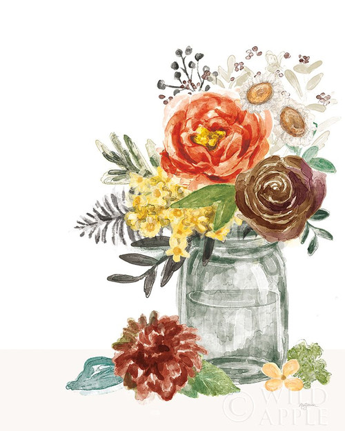 Flower Fest V Green Jar Poster Print by Mary Urban # 59458