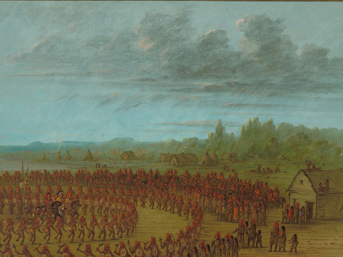 War Dance of the Saukies Poster Print by George Catlin # 56059