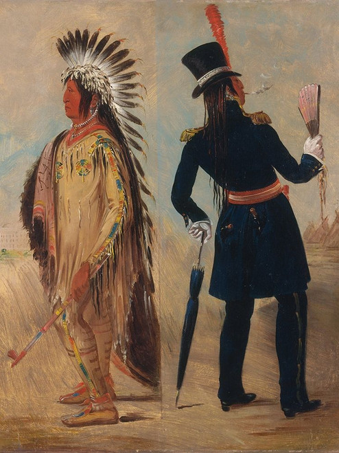 Wi jun jon, Pigeons Egg Head Going To and Returning From Washington Poster Print by George Catlin # 56066