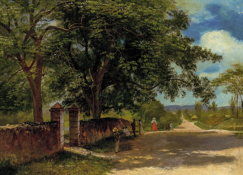 Street in Nassau Poster Print by Albert Bierstadt # 55899