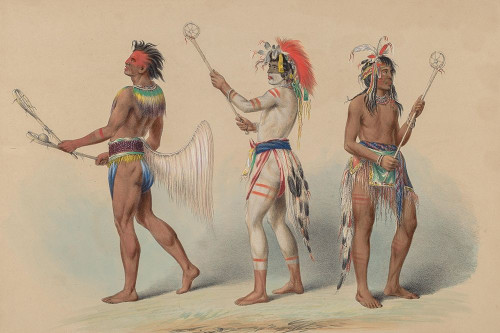 Ball Players, 1844 Poster Print by George Catlin # 56045