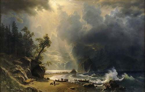 Puget Sound on the Pacific Coast Poster Print by Albert Bierstadt # 55813
