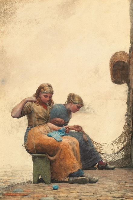 Mending the Nets Poster Print by Winslow Homer # 55669